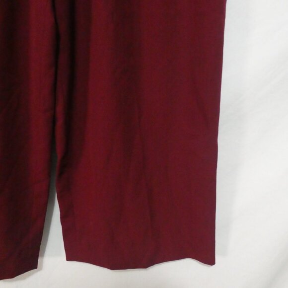 Handmade Burgundy Wide-Leg Lounge / Pajama Pants | 16 inch waist measured - Picture 8 of 14
